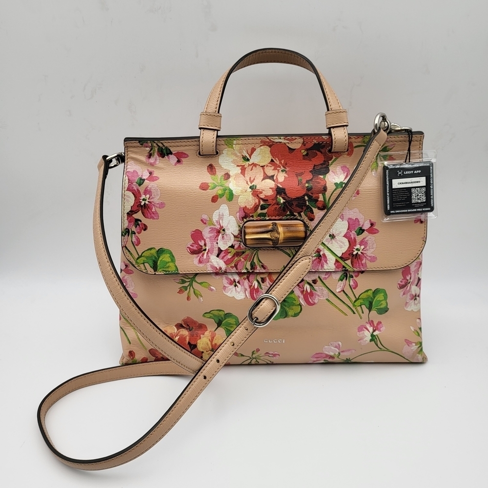 GUCCI Bamboo Blooms Daily Top Handle Bag..Authentic w/COA.
